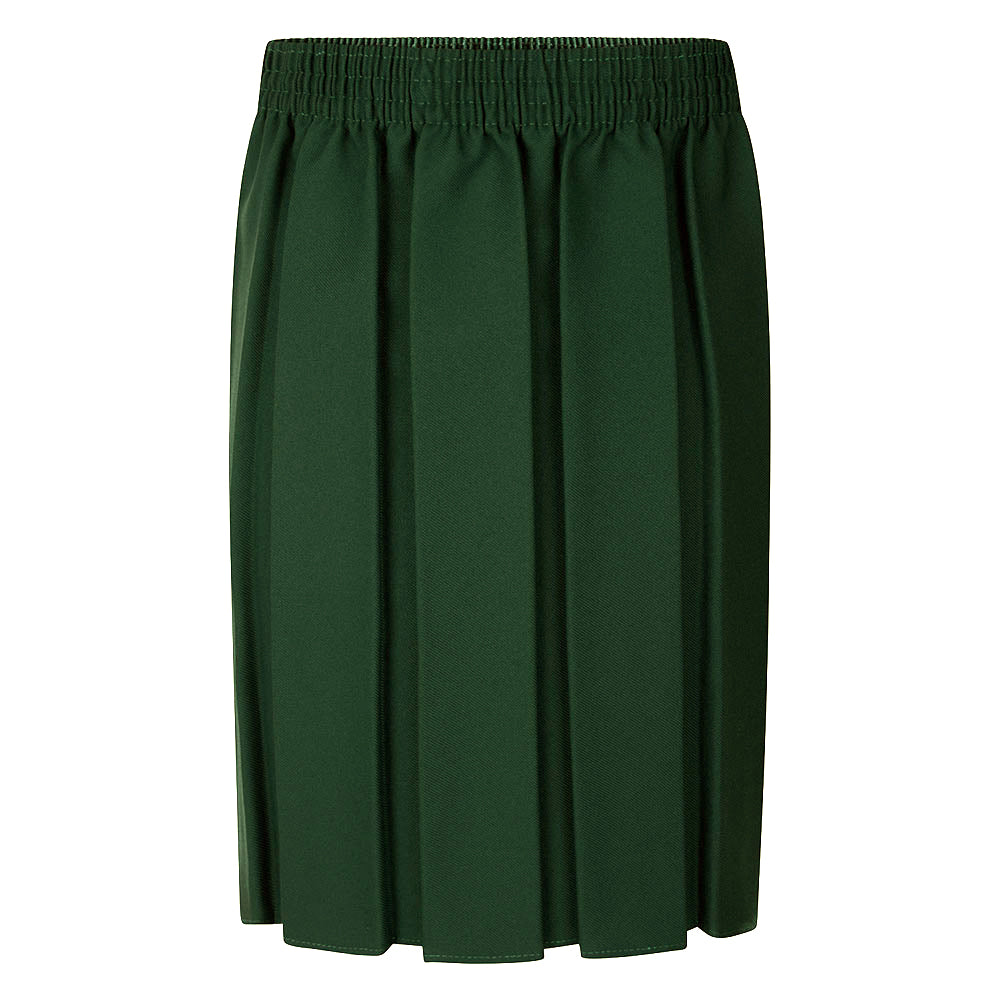 Green pleated 2025 skirt box